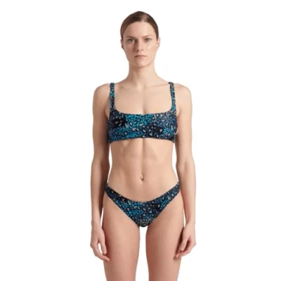 Image of Arena Womens Water Print Bikini Bralette Two Pieces, Animalier, S EU