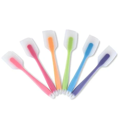 Image of DUORUI 2pcs Silicone Spatula for Cooking Baking Mixing, Non Stick Translucent Kitchen Utensils Heat Resistant Multicolor