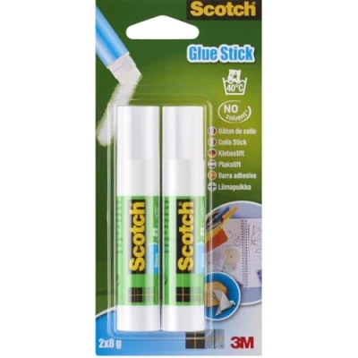 Image of Scotch Permanent Glue Stick Solvent free, 2 Sticks, 8 g per Water based Strong Hold Adhesive for Arts &amp; Crafts