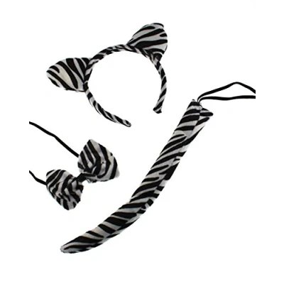 Image of Zac&#039;s Alter Ego Party Cosplay Costume Fancy Dress Instant Zebra Kit Ideal for World Book Day