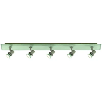 Image of Top Hat 5 Light Adjustable Ceiling Spotlight Satin Silver, GU10