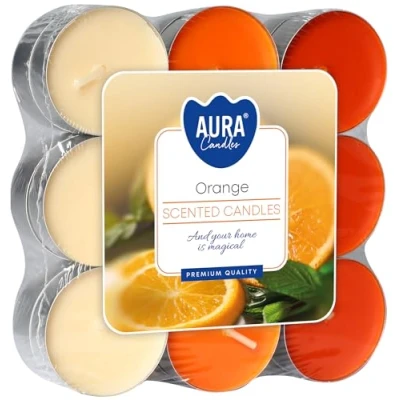 Image of Aura Scented Candle Orange 18 Pack