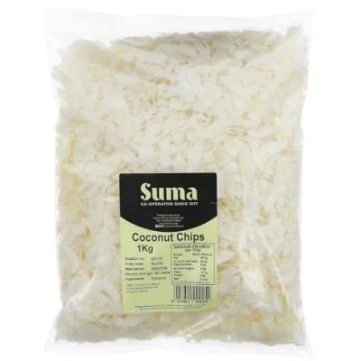 Image of Suma Bagged Down Coconut Chips 1 kg (Pack of 1)