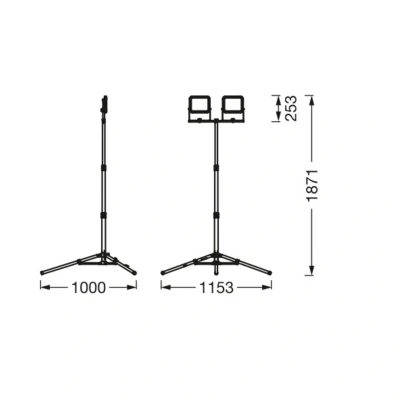 Image of Ledvance LED Worklight Value Tripod 2 x 30 W