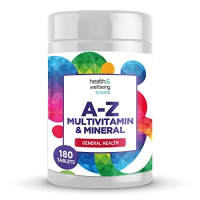 Image of A Z Multivitamin and Minerals 180 Tablets, Vitamins for Men&#039;s Women&#039;s, 23 High Strength Including Iron, Zinc Vitamin C More (180)