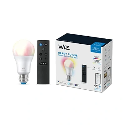 Image of WiZ Tunable White [E27 Edison Screw] Smart Connected WiFi Amber Light Bulb. 60W Warm to Cool Light, App Control for Home Indoor Lighting, Livingroom, Bedroom.