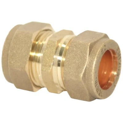 Image of Plumb Pak PF01 5AMZ Compression Straight Coupler 15mm Pack of 5