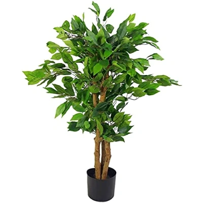 Image of Leaf Realistic Artificial Ficus Tree/Plant, 90cm Evergreen