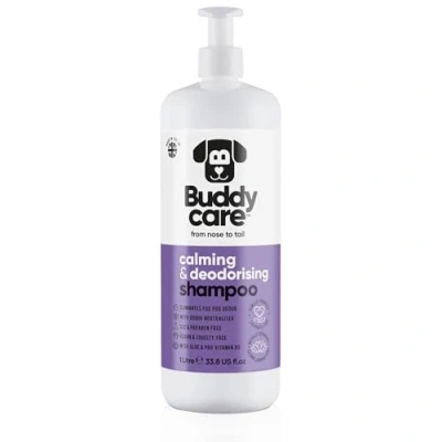 Image of Calming &amp; Deodorising Dog Shampoo by Buddycare Lavender Scented With Aloe Vera and Pro Vitamin B5 (1L)
