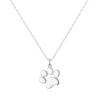 Image of Philip Jones Silver Plated Dog Paw Necklace