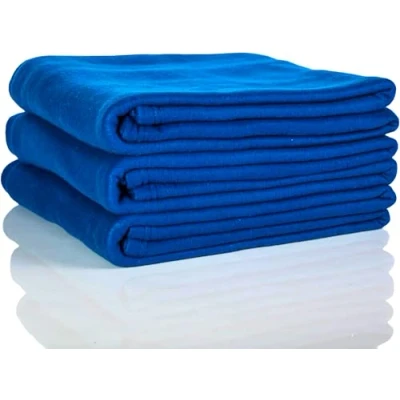 Image of Glart 3x Oeko Tex Fleece Blankets, Colour : Navy, Size 130 x 160 cm, over 200 g / m2, Cosy Blanket that can be used as a Sofa Cover, Couch Snuggle Blanket, Throw, Picnic