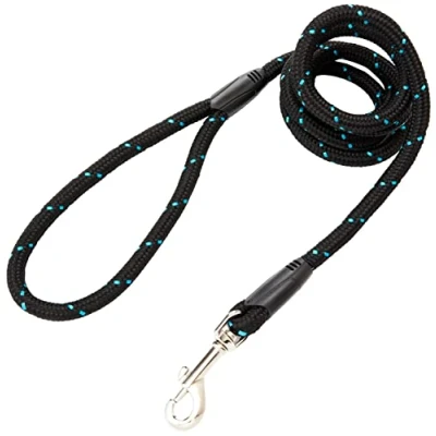 Image of Rosewood Rope Twist Lead, 64 inch, Black/ Blue