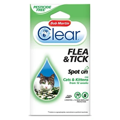 Image of Bob Martin Clear Flea and Tick Spot On Cats, 12 Weeks