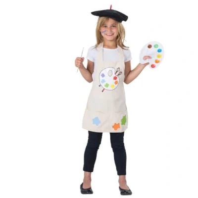 Image of Dress Up America Little Girl Talented Artist Costume Beautiful Set for Role Play
