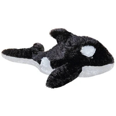 Image of Aurora, 16634, Mini Flopsie Orca Whale, 8In, Soft Toy, Black and White