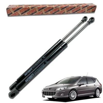 Image of AUTORCE 2 Pcs Rear Tailgate Boot Gas Struts Intended For Peugeot 407 SW/Box Body/Estate (2004 2011) Lift Support Shock Absorber System 615 N 375 MM 8731J6, 9647487680