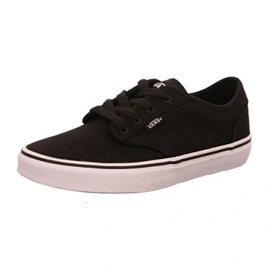 Image of Vans Boy&#039;s Atwood Trainers, Black White Canvas, 11.5 UK Child