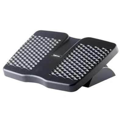 Image of Fellowes Foot Rest Under Desk Refresh Support Ergonomic with 2 Height Adjustments &amp; Massage Surface Stool for Office Home Black