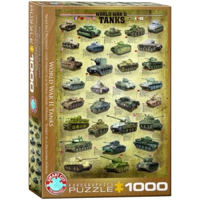 Image of Eurographics EG60000388 Tanks of WWII Puzzle, Various, 48 x 68 cm