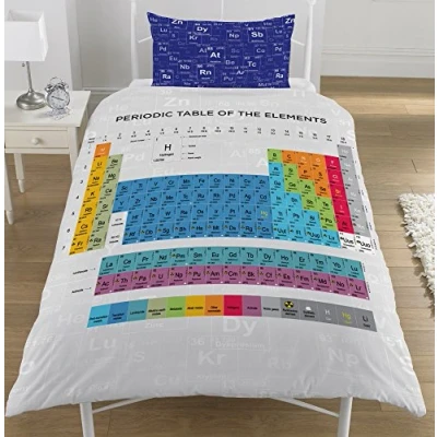 Image of KidCollection Periodic Table Element Single/Double Reversible Duvet Cover Bed Set (Single Cover)