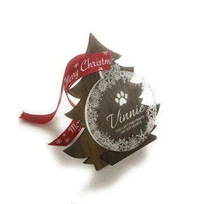 Image of Personalised Pet Memorial Christmas Tree Bauble Decoration Perfect Way to Remember Your This