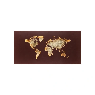 Image of Map Wall Lamp Rusty Coloured 1x 25W LED 3000K