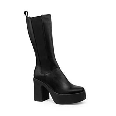 Image of LAMODA Women&#039;s Takeover Ankle boot, Black PU, 3.5 UK