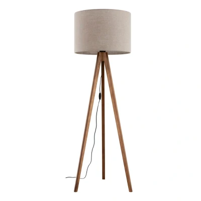Image of Grand Tripod Floor Lamp Nut, Beige 1xE27