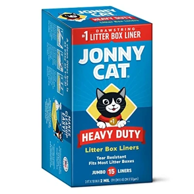 Image of JONNY CAT Litter Box Liners, Heavy Duty, Jumbo, 15 count