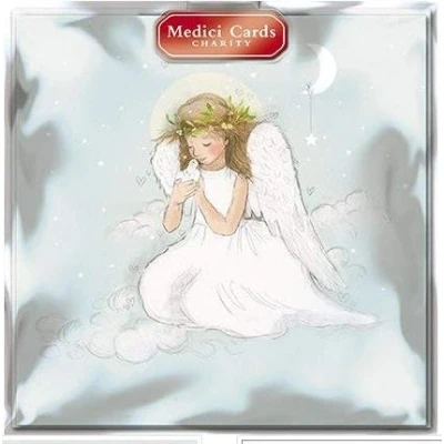 Image of Medici Cards Charity Christmas (CHMT0009) Angel Pack of 6 Sold in Aid Diabetes UK, Oxfam, Dogs Trust, Parkinson&#039;s RHS and Marie Curie