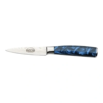 Image of Rockingham Forge Sunrise Collection 3.5&quot; Paring Knife, Stainless Steel with Resin Handles, Sapphire Blue,RF 2101BL