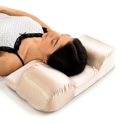 Image of InnovaGoods Anti Wrinkle Neck Pillow with Satin Cover Youthlow