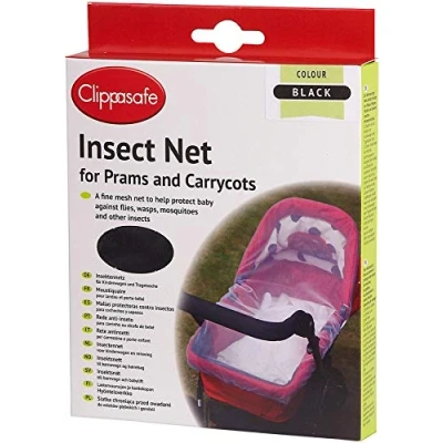 Image of Clippasafe Insect Net for Prams and Carrycots Black