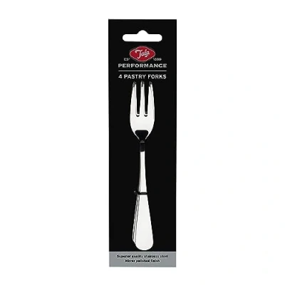 Image of Tala Performance Set of 4 Stainless Steel Pastry Forks, Perfect for Cake and Dessert, Rust Stain Resistant with a Non Slip Grip, Dishwasher Safe Mirror Polish Finish