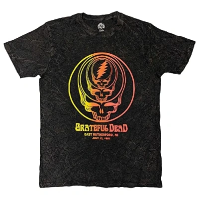 Image of Grateful Dead T Shirt Concentric Skulls Official Unisex Dye Wash Black M