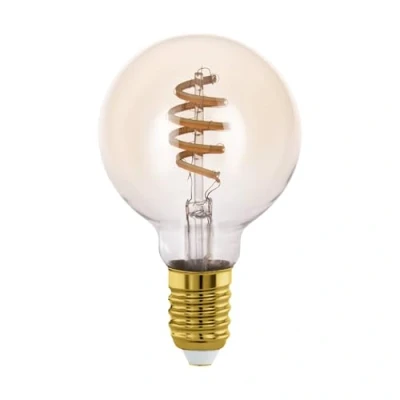 Image of Eglo Connect.z Smart Home E27 LED Filament Light Bulb, G80, ZigBee, app and Voice Control, dimmable, White tunable (Warm Cool White), 360 Lumen, 5 watt, Vintage Lightbulb Amber