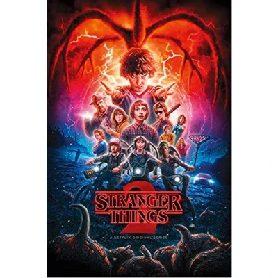 Image of Stranger Things Pyramid International Season 2 Poster, Multicoloured, 61 x 91.5 cm, Living Room