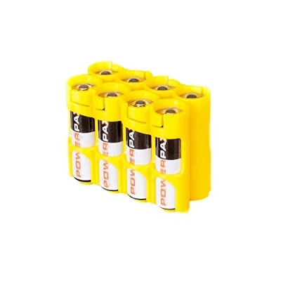 Image of Storacell by Powerpax AA Battery Caddy, Yellow, Holds 8 Batteries
