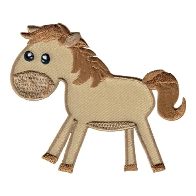 Image of PatchMommy Horse Pony Patch, Iron On/Sew On Embroidered Applique Motif for Children Kids Baby