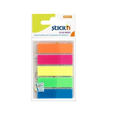 Image of 3 x Value Film Index Tab Neon Multi Colour