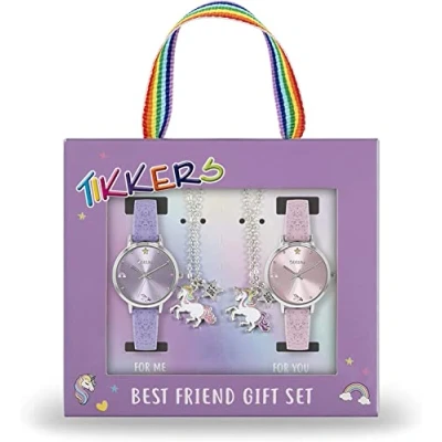 Image of Tikkers Girl&#039;s Analog Quartz Watch with Silicone Strap ATK1078