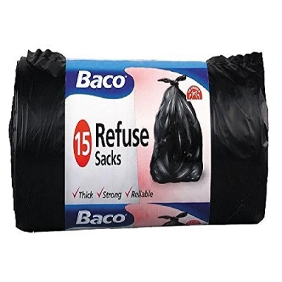 Image of Baco 15 x 70L Tie Handle Refuse Sacks