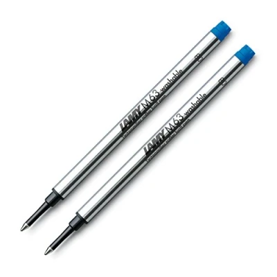 Image of Lamy M63 Rollerball Pen Refills with Cap Blue (Pack of 2)
