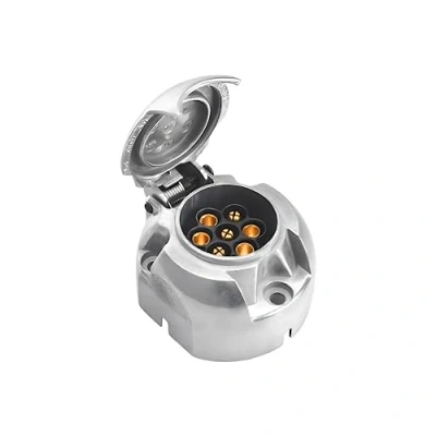Image of HELLA 8JB 001 941 002 Socket 7 pin connector Tin Bronze Metal Housing DIN / ISO: 1724 Quantity: 25