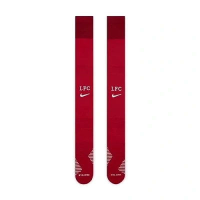 Image of NIKE Liverpool Football Club DJ8361 Season 2022/23 Official Home Unisex Socks, TOUGH RED/TEAM RED/WHITE, L (8 11)