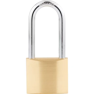 Image of Matlock Brass Long Shackle Key Padlock 40mm
