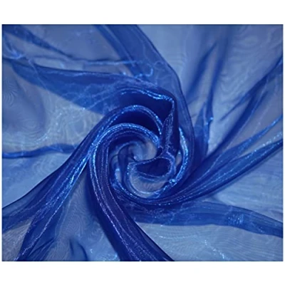 Image of Premium Crystal Organza Voile Fancy Dress Costume Decorations Fabric 150cm Wide/Sold by The Metre (Navy)