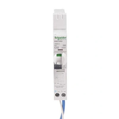 Image of Schneider Electric, SEE132C03, iKQE RCBO, Earth Leakage Circuit Breaker, 1P + N, 32A , 30mA, 10000 A