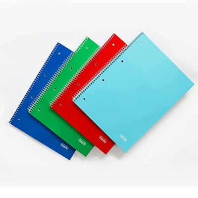 Image of Favorit Spiral Notebooks A4 Lined Paper 80 g/m² Pack of 5 Red Yellow Blue Green Turquoise