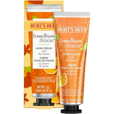 Image of Burt’s Bees Hand Cream for Very Dry Hands, Orange Blossom &amp; Pistachio, Moisturiser With Shea Butter, 28.3g